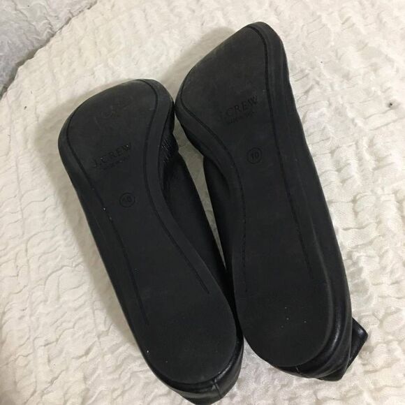 J.Crew Leather Studded Flats Size 10 - Picture 6 of 9